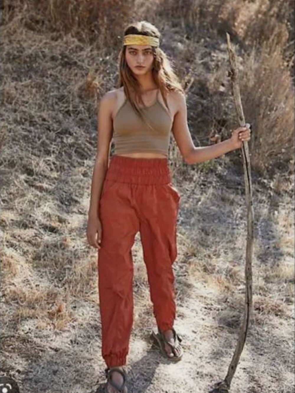 FP Movement by Free People The Way Home Rust High-Rise Jogger Pants
